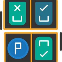 Parking occupancy status Flat Icon vector