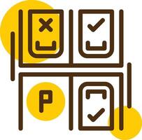 Parking occupancy status Yellow Lieanr Circle Icon vector