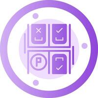 Parking occupancy status Glyph Gradient Icon vector