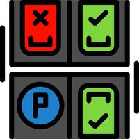 Parking occupancy status Line Filled Icon vector