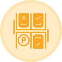 Parking occupancy status Multicolor Circle Icon vector