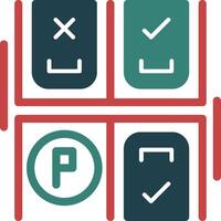 Parking occupancy status Glyph Two Color Icon vector