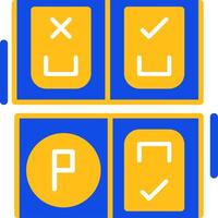 Parking occupancy status Flat Two Color Icon vector