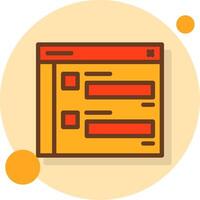 Comment Filled Shadow Circle Icon vector