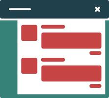 Comment Glyph Two Color Icon vector