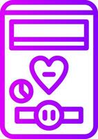 Heart Linear Gradient Icon vector