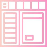 Menu Linear Gradient Icon vector