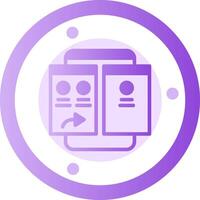 Forward Glyph Gradient Icon vector