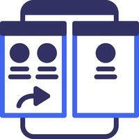Forward Solid Two Color Icon vector
