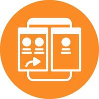 Forward Glyph Circle Icon vector