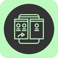 Forward Linear Round Icon vector