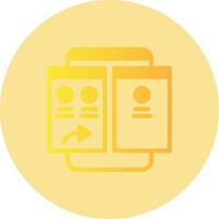 Forward Gradient Circle Icon vector