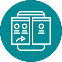 Forward Outline Circle Icon vector