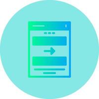 Arrow Gradient Circle Icon vector