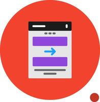 Arrow Flat Shadow Icon vector