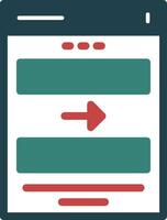 Arrow Glyph Two Color Icon vector