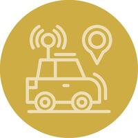 Car locator Line Multi color Icon vector