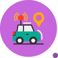 Car locator Flat Shadow Icon vector