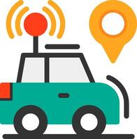 Car locator Flat Icon vector