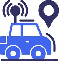 Car locator Solid Two Color Icon vector