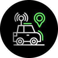 Car locator Dual Gradient Circle Icon vector