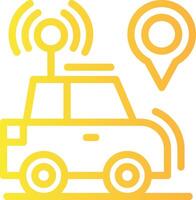 Car locator Linear Gradient Icon vector