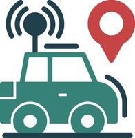 Car locator Glyph Two Color Icon vector