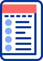 Hamburger menu Color Filled Icon vector