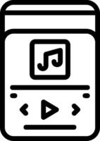 Play Line Icon vector