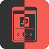 Play Red Inverse Icon vector