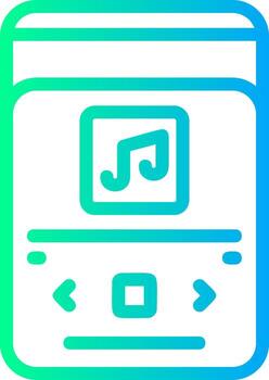 Stop Linear Gradient Icon vector