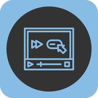 Skip forward Linear Round Icon vector