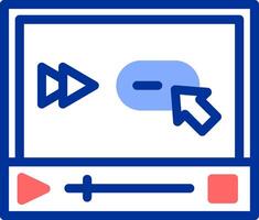 Skip forward Color Filled Icon vector