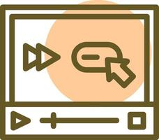 Skip forward Linear Circle Icon vector