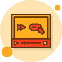 Skip forward Filled Shadow Circle Icon vector