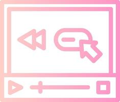 Skip backward Linear Gradient Icon vector