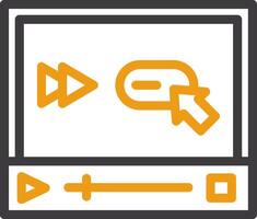 Skip forward Line Two Color Icon vector