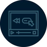Skip backward Line Multi color Icon vector