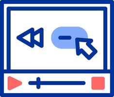 Skip backward Color Filled Icon vector