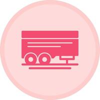 Parked trailer Multicolor Circle Icon vector