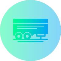 Parked trailer Gradient Circle Icon vector