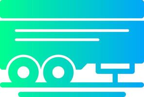 Parked trailer Solid Multi Gradient Icon vector