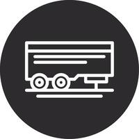 Parked trailer Inverted Icon vector