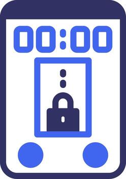 bloquear sólido dos color icono vector
