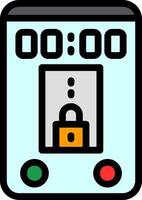 Lock Line Filled Icon vector