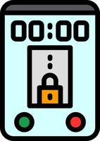 Lock Line Filled Icon vector