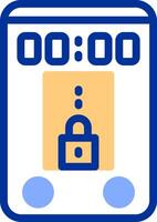 Lock Color Filled Icon vector