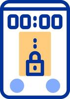 Lock Color Filled Icon vector