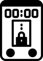 Lock Glyph Icon vector