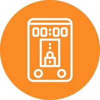 Lock Outline Circle Icon vector